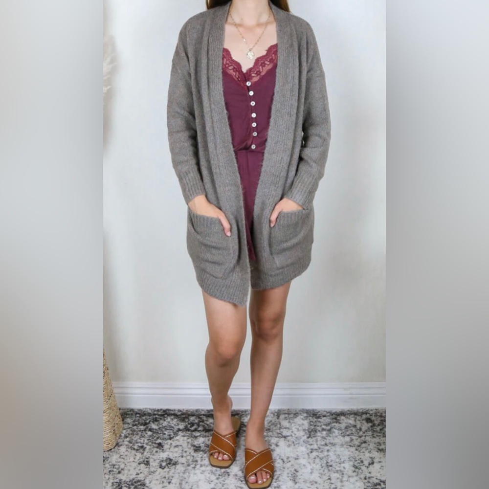 Dreamers super soft long cardigan m/l Grey-BNWOT